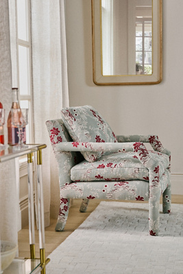 Anthropologie Delaney Dasha Jacquard Accent Chair