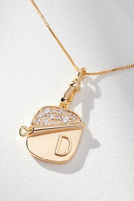 By Anthropologie Sardine Tin Charm Monogram Necklace
