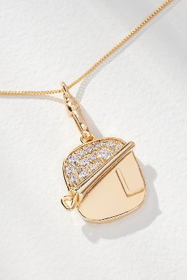 By Anthropologie Sardine Tin Charm Monogram Necklace